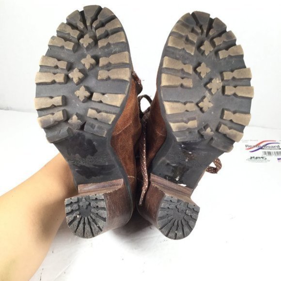 Nine West Jana Jay Ankle Boots Vintage Lace up Brown Size 6 - Picture 9 of 9